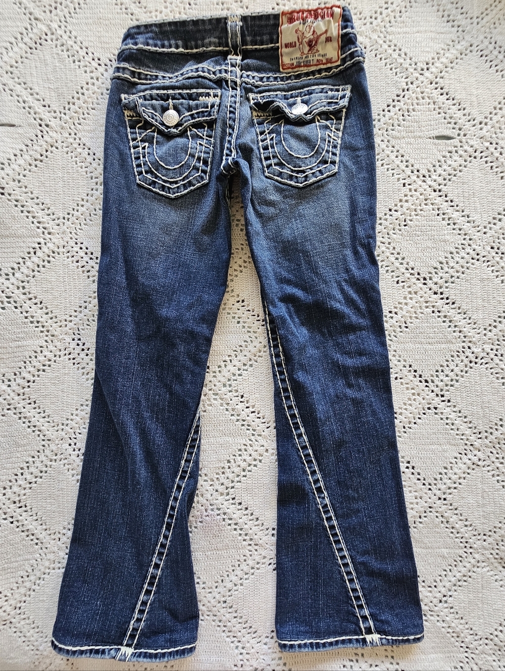 True Religion Joey Super T Bootcut Jeans Dark Wash Made in USA 27